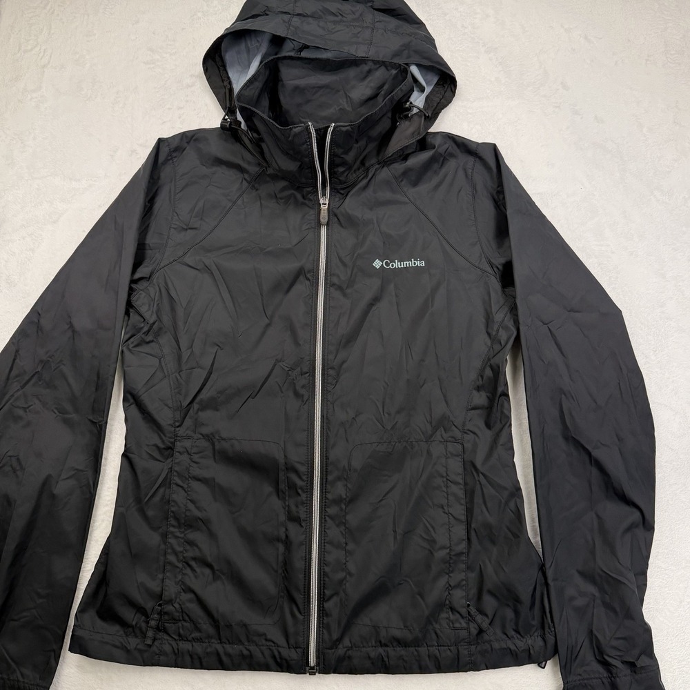 Columbia Women's Switchback IV Black Packable Hooded Rain Jacket